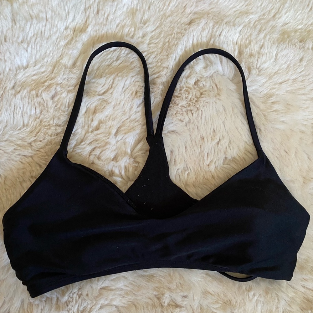 black bikini top